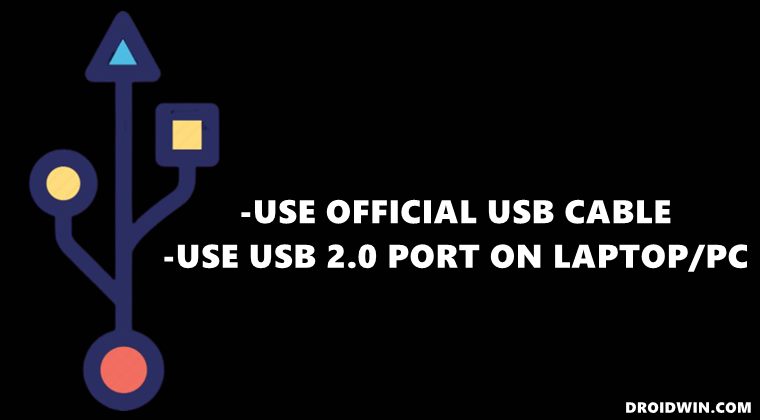 use usb 2.0 port fix waiting for device adb fastboot