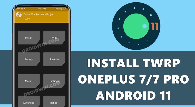 установить восстановление twrp oneplus 7 pro android 11