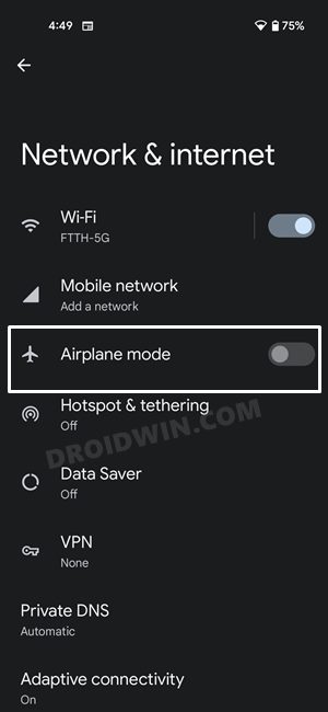 исправить WiFi, не работающий в Android 12