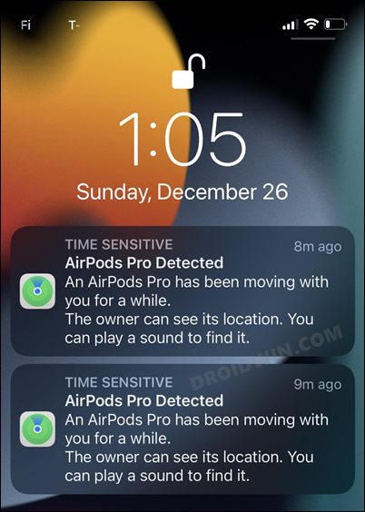 Отключить уведомления об обнаружении AirPods Pro на iPhone