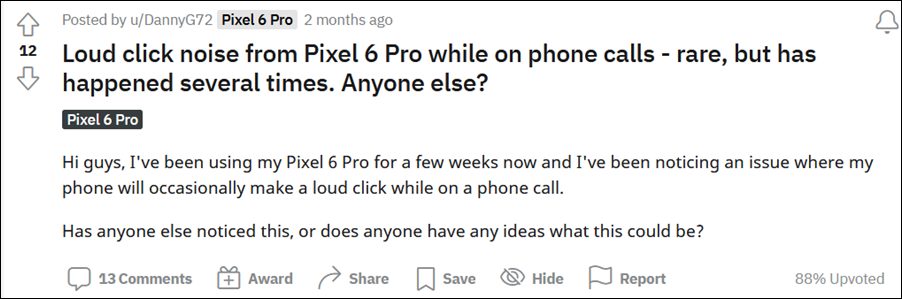 Pixel 6 Pro: треск и треск