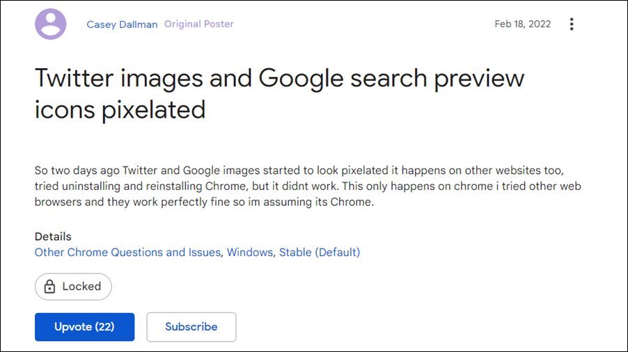 Изображения выглядят пикселизированными в Google Chrome