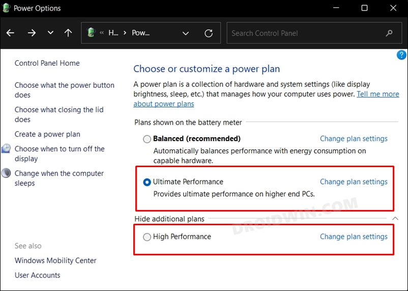 Enable High and Ultimate Performance Power Plan in Windows 11 - 15