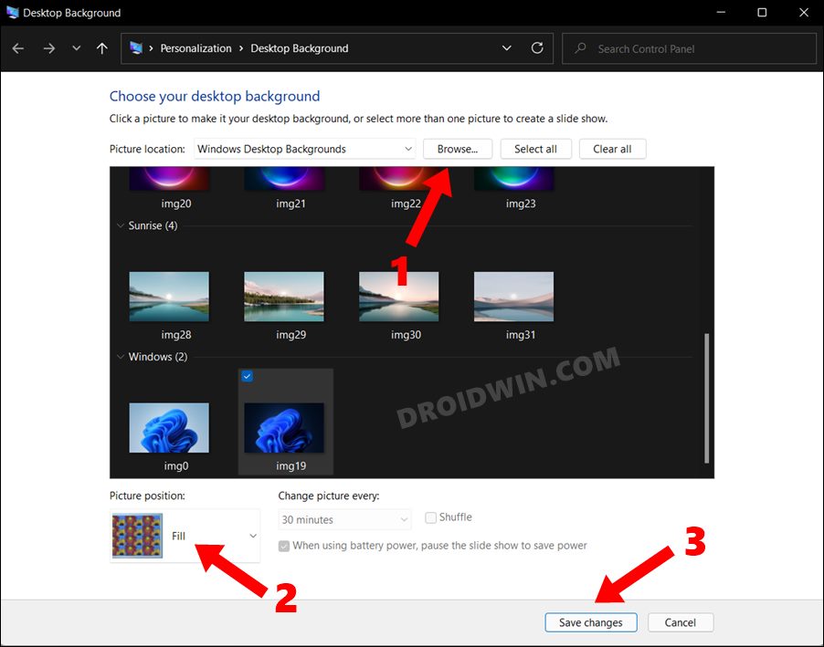 How to Change Wallpaper in Non Activated Windows 11   DroidWin - 17