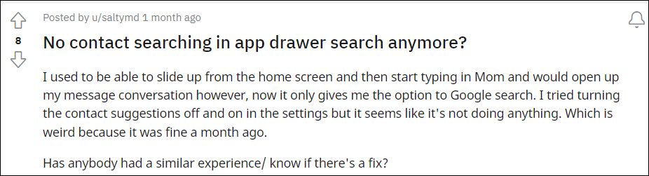 Универсальный поиск Google Pixel Launcher не работает