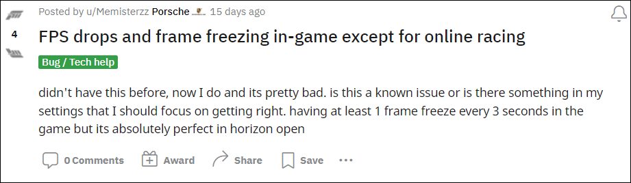 Падение FPS в Forza Horizon 5