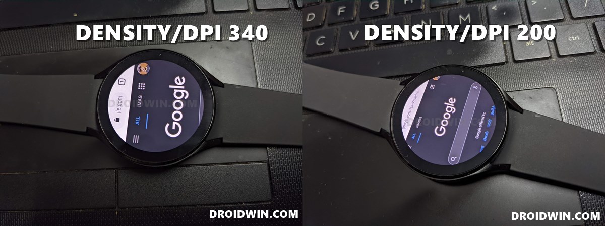 изменить DPI Galaxy Watch 4