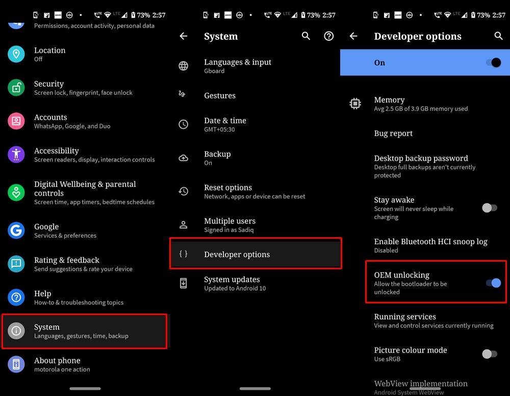 Понизьте версию Motorola Edge 20 с Android 12 до Android 11