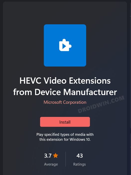 download hevc video extensions free