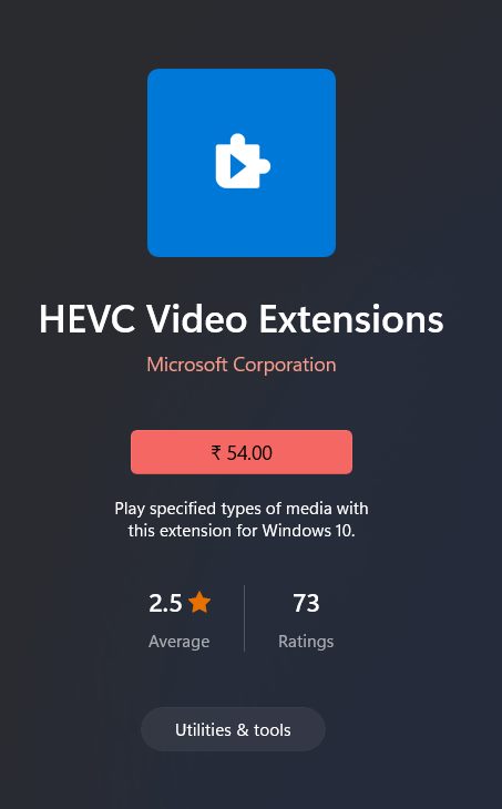 download hevc video extensions free