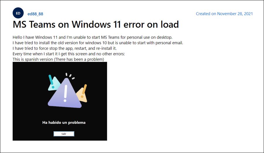 Microsoft Teams не работает в Windows 11
