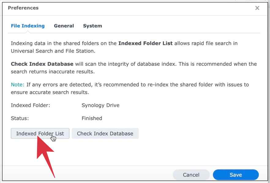Не удается выполнить поиск файлов на подключенном NAS-диске