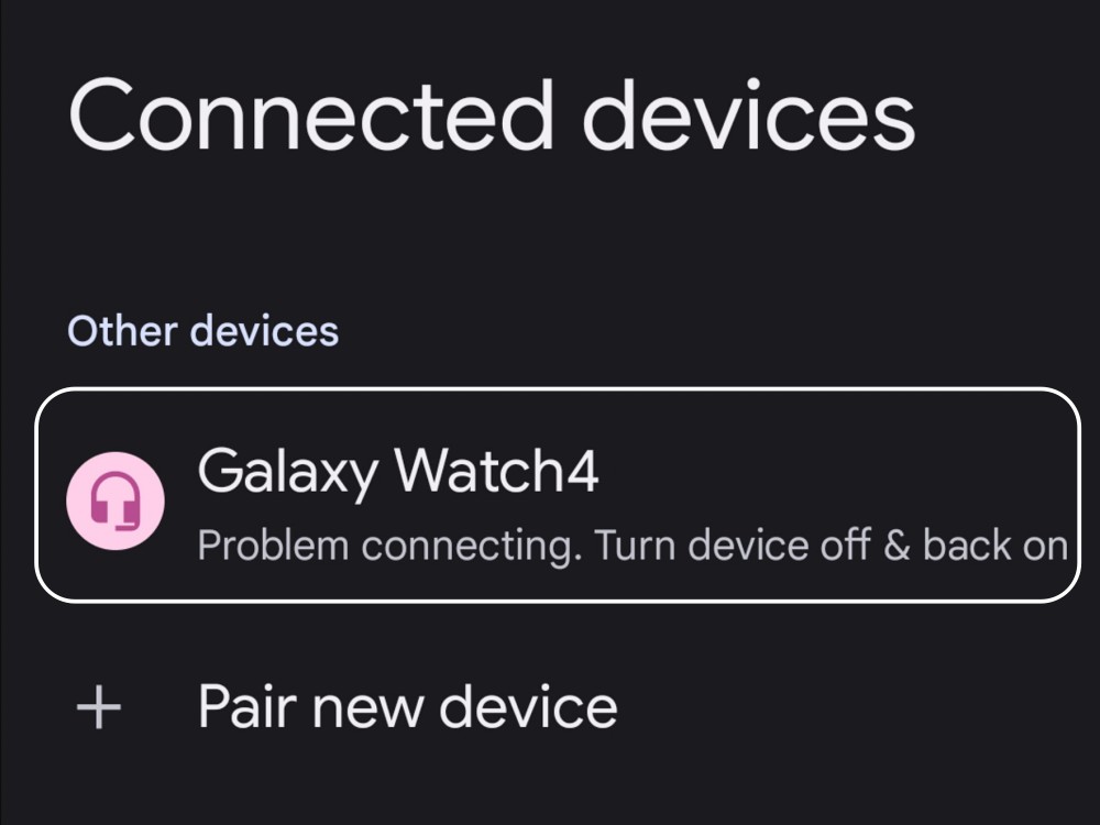Не удается выполнить сопряжение Galaxy Watch 4 с Pixel 7 Pro