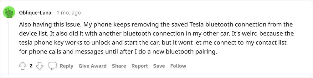 Android 13 Bluetooth не может подключиться к Tesla