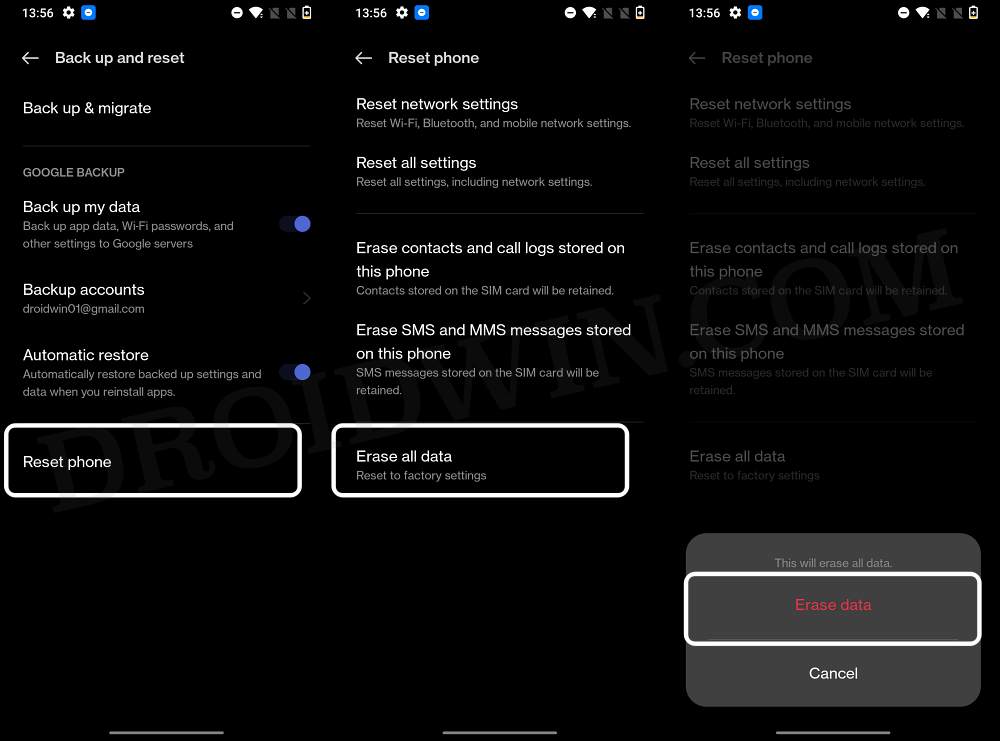 Жест OnePlus не работает на Android 13