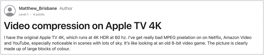 Проблемы с HDR-видео на Apple TV