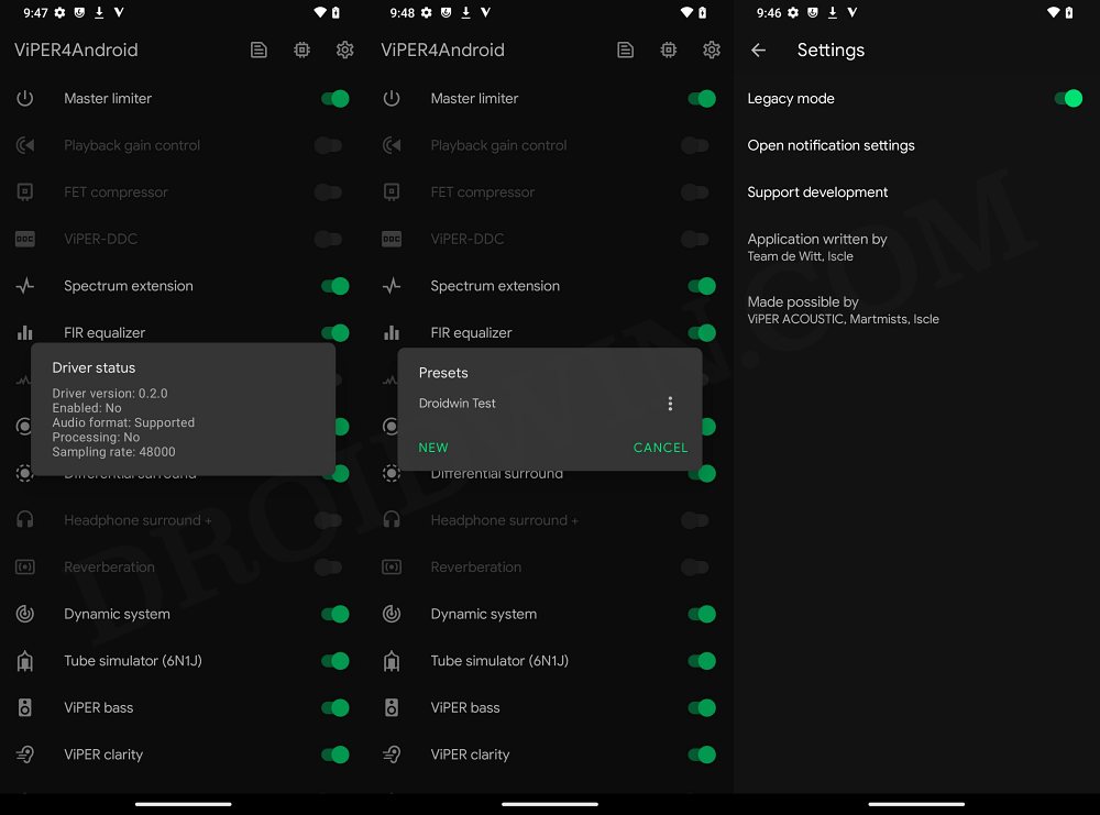 Установите Viper4Android на Pixel 7 Pro Android 13