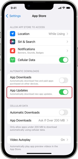 Удалить обновление приложения Red Dot на iPhone