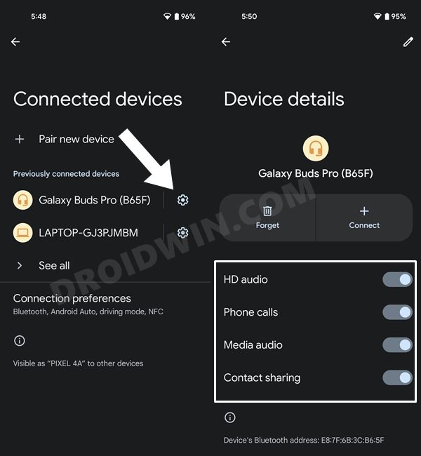 Pixel 7 Pro ne peut pas se connecter au Bluetooth de la voiture sur Android 13