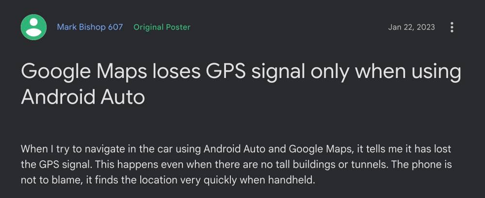 GPS-сигнал Android Auto пропал Google Maps