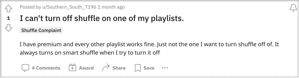 отключить Smart Shuffle в Spotify