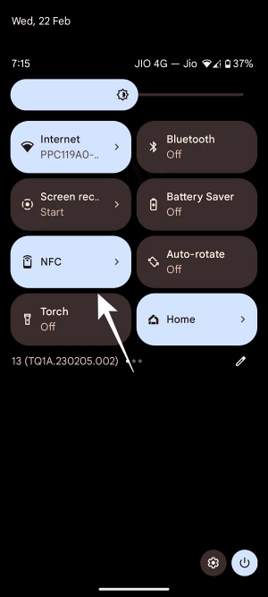 Добавить плитку быстрой настройки NFC на Android