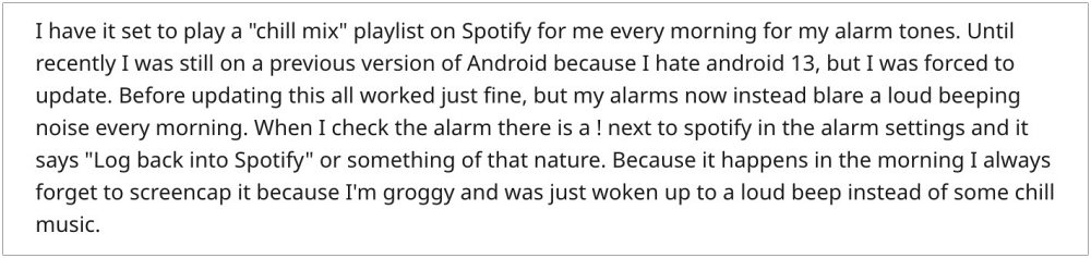 Spotify не работает с будильником Google Clock