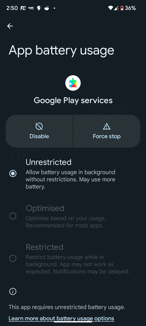 Сервис Google Play разряжает аккумулятор